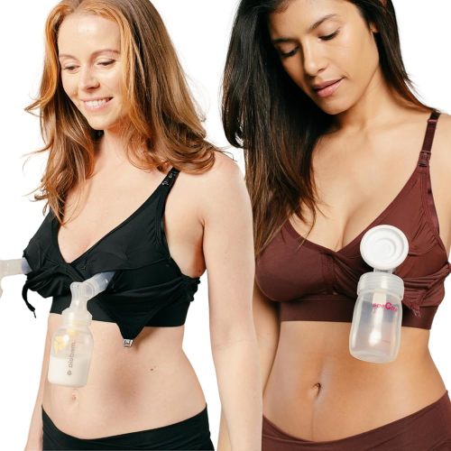 Supermom Pumping and Nursing Bra - Hands Free Nursing Bra for Pumping - Breastfeeding Bras Comfortable & Supportive