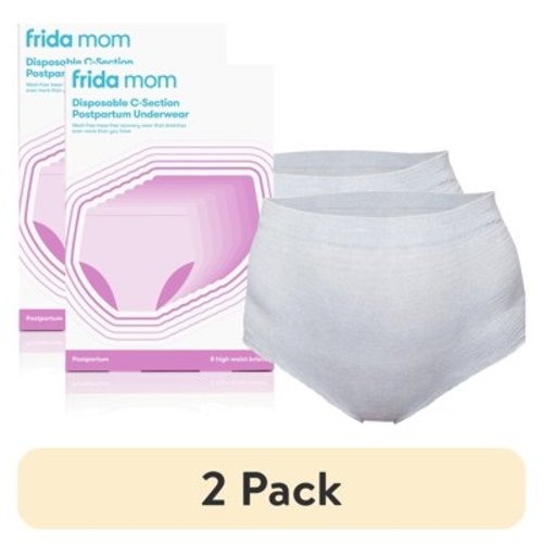 (2 pack) Frida Mom Disposable Postpartum Underwear for Women, High Waist (8 Count)
