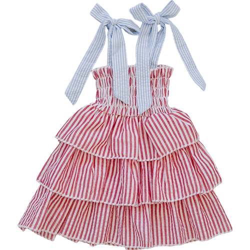 Stripe Ruffle Dress – August + Willow