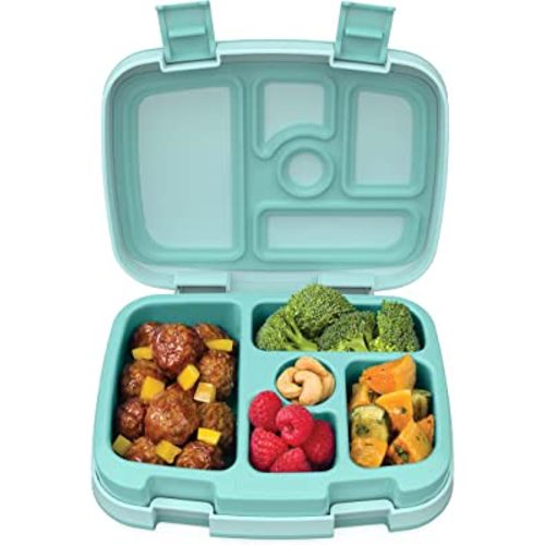 Bentgo® Kids Bento-Style 5-Compartment Lunch Box - Ideal Portion Sizes for Ages 3 to 7 - Leak-Proof, Drop-Proof, Dishwasher Safe, BPA-Free, & Made with Food-Safe Materials (Seafoam)