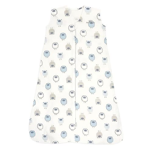 HALO Sleepsack, 100% Cotton Wearable Blanket, Swaddle Transition Sleeping Bag, TOG 0.5, Sleepy Sheep, Size Small