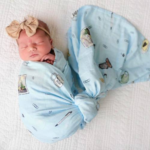 OFFICE BABY Blanket Newborn Bamboo Swaddle Blanket Blue Baby - Etsy