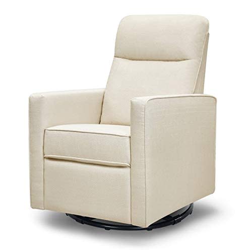 DaVinci Gabby Pillowback Swivel Glider in Natural Oat, Greenguard Gold & CertiPUR-US Certified