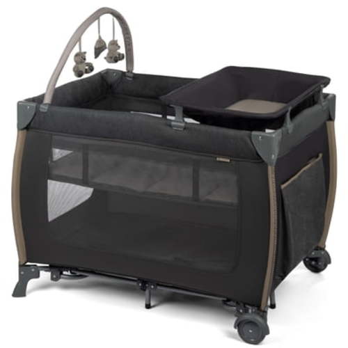 Monbebe Play Yard – Full-Size Rocking Bassinet, Removable Changer & Toy Bar – Castle Point - Walmart.com