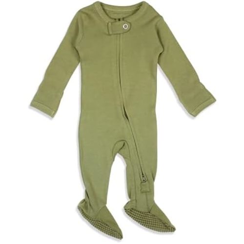 L'ovedbaby Unisex Baby Organic 2-way Zipper Footie