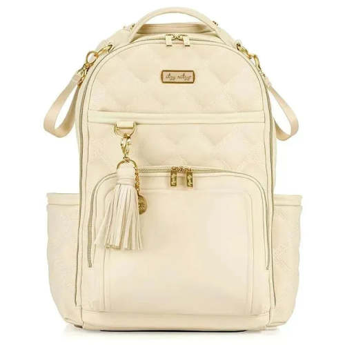 Itzy Ritzy - Diaper Bag Backpack, Large Capacity Boss Plus Baby Backpack Diaper Bag, Milk & Honey
