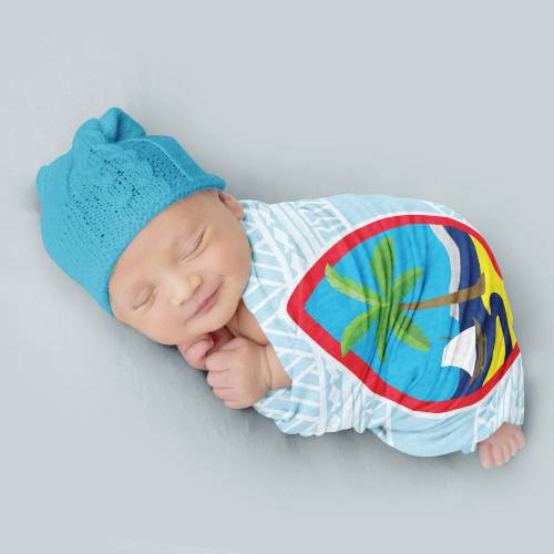 Guam Seal Tribal Baby Swaddle Blanket
