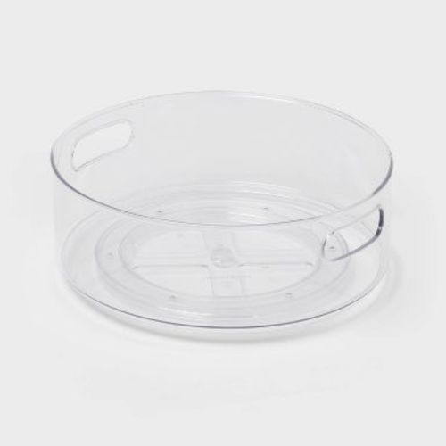 All Purpose Turntable Storage Clear - Brightroom™: PET Utility Bin, 12"x12", 486 Volume, Spot Clean