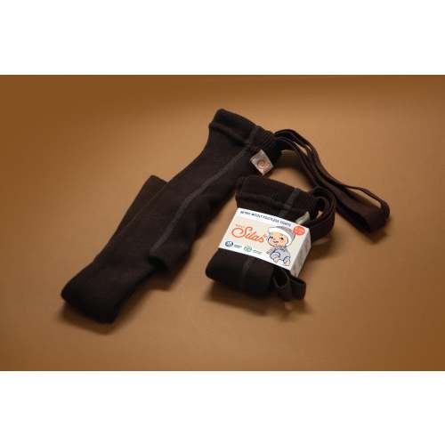 Footless Wooly tights with braces I Espresso – Silly Silas