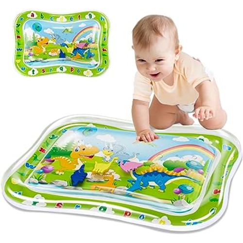 SEPHIX Baby Dinosaur Tummy Time Mat, Baby Toys 0-6-12 Months Boys Easter Gifts, Infant Toys 0-6 Months Girls Inflatable Water Mat, Activity Center for Baby Sensory Toys 3-6 Months+ Developmental