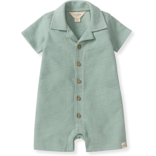 Burt's Bees Baby baby-boys Polo Rompers, 100% Organic Cotton One-piece Coverall and Layette Set