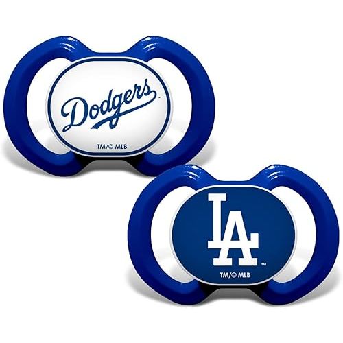 BabyFanatic Pacifier 2-Pack - MLB Los Angeles Dodgers - Officially Licensed League Gear