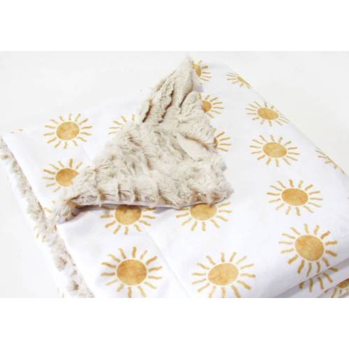 SOFT Sunshine Baby Blanket, Yellow Baby Blanket, Minky Baby Blanket, Personalized Baby Blanket, Sunshine Baby Gift, Sun Baby Blanket, Gift