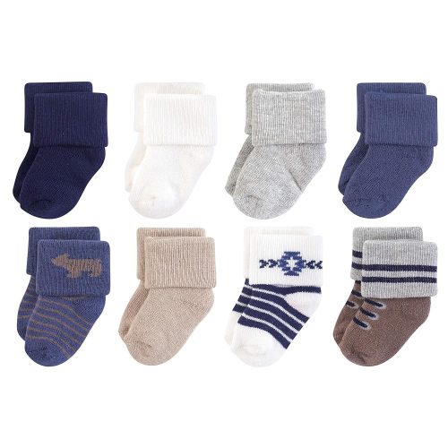 Hudson Baby Baby Girls' Cotton Rich Newborn and Terry Socks