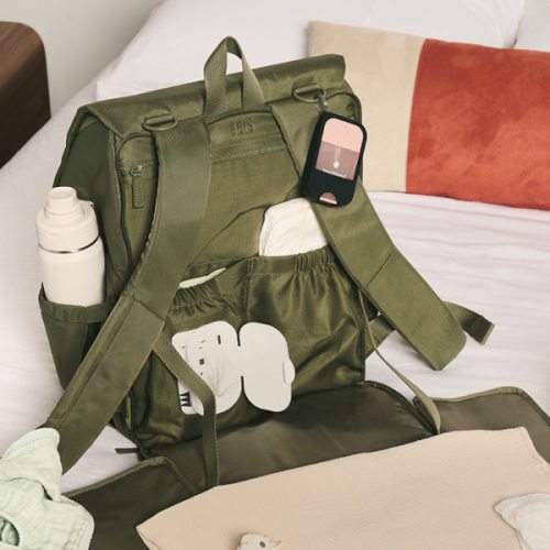 BÉIS 'The Ultimate Diaper Backpack' in Olive - Green Backpack Diaper Bag