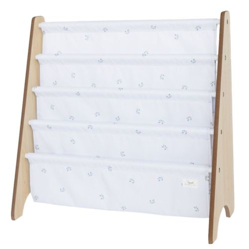3 Sprouts Recycled Fabric Kids Bookcase - Blueberry Ivory