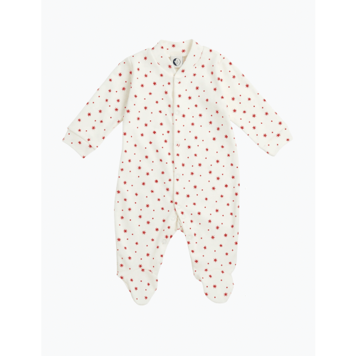 Baby Sleepsuit in Red Star