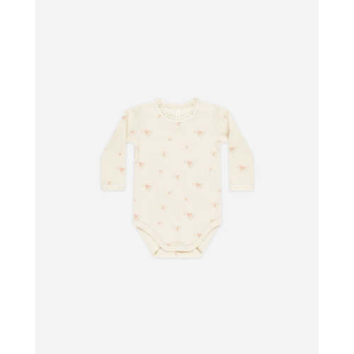 Waffle Long Sleeve Bodysuit || Vintage Rose
