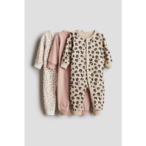 3-pack Cotton Pajama Jumpsuits