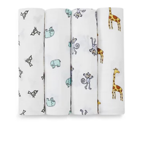 Jungle Jam Swaddles, Pack of 4 - Baby