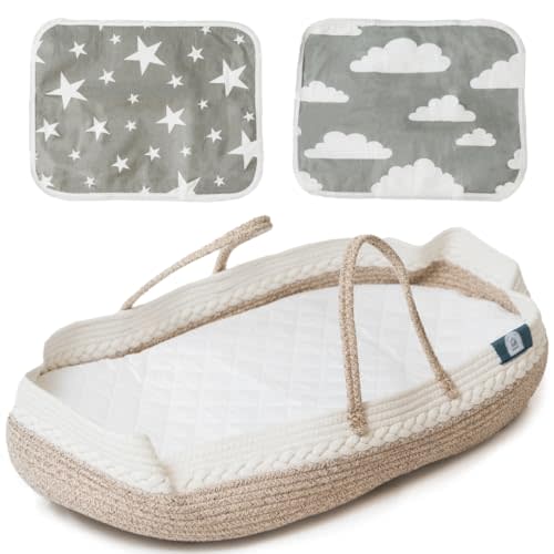 Baby Changing Basket for Baby Dresser - Moses Basket - Baby Basket - Moses Baskets for Newborn - Versatile Diaper Changing Basket - Baby Changing Basket by Everything Helps