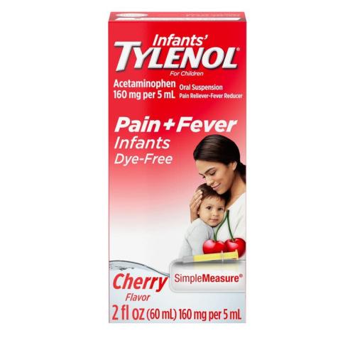 Tylenol Infant Dye-Free Pain & Fever Reducer Liquid Acetaminophen - Cherry - 2 fl