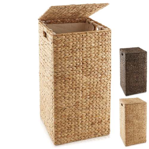 Square Laundry Hamper Basket with Lid and Removable Liner