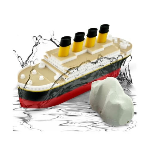 The Original 6 inch Floating Titanic Bath Toy from Tubtastic with free large Iceberg. Bath toy, Pool toy, RMS Titanic.