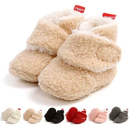 Ohwawadi Infant Baby Slippers Girls Boys Booties Warm Baby Socks Shoes Newborn Crib Shoes Baby Footwear Prewalkers