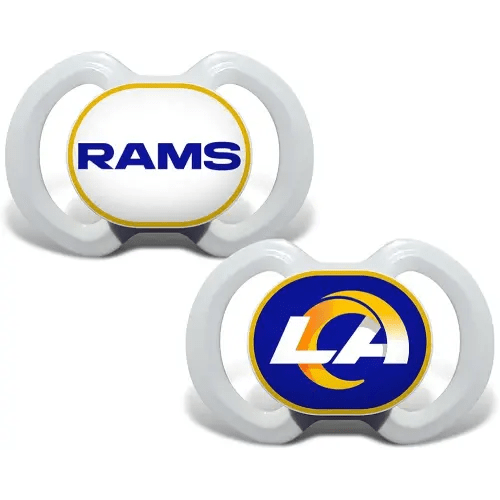 BabyFanatic Pacifier 2-Pack - NFL Los Angeles Rams - Officially Licensed League Gear