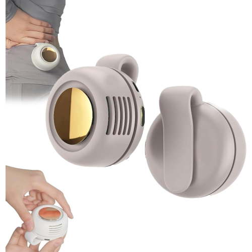 Clip On Fan, White Portable Clip on Fan, Portable Silent Mini Bladeless Electric Fan, Clips Waist Without Wings Fans, 360° Adjustment 3 Speeds for Outdoor & Travel