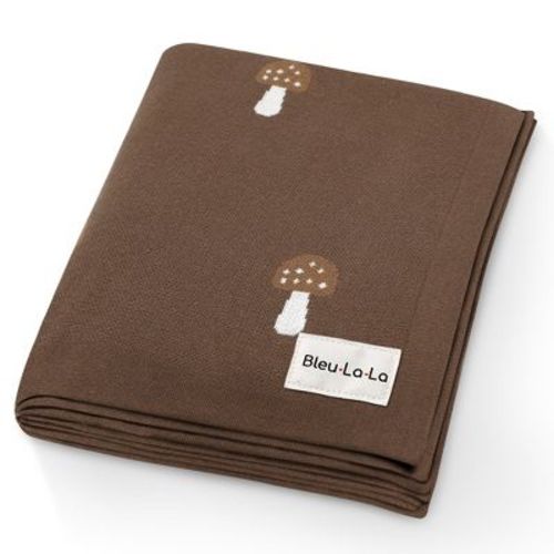 100% Luxury Cotton Soft Knit Swaddle Baby Blanket For Blanket For Newborns And Infants Boys And Girls - Mushroom - Taupe