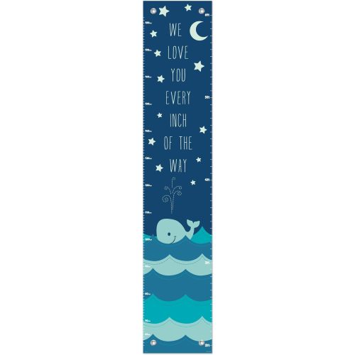 Nautical Chart for Kids Love You Every Inch of The Way Aquatic Room Decor Whale Height Growth Chart