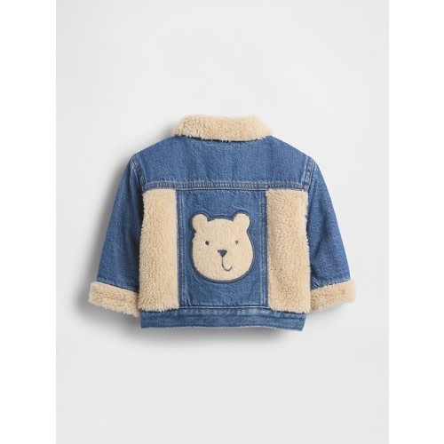 Baby UltraSoft Denim & Sherpa Bear Jacket