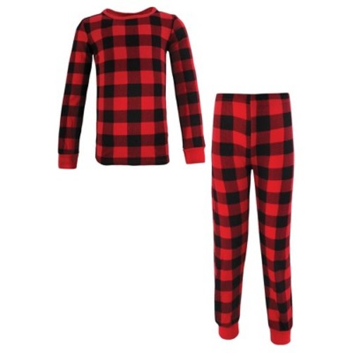 Hudson Baby Thermal Long Underwear 2pc Set, Buffalo Plaid, Size: 6-12 months