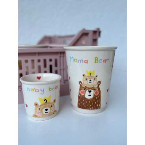 Mama Bear & Baby Bear Ceramic Mug Set