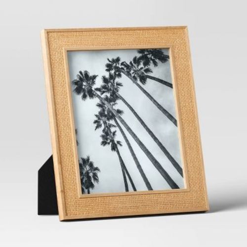 8" x 10" Caning Table Frame Natural - Threshold™: Modern Style, Paulownia Wood, Easel Back, Wall Mountable