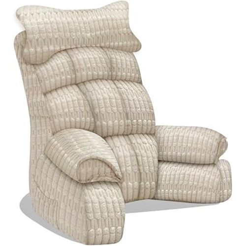 YDCEULARDOH Back Pillow for Bed Sitting Up, Large Reading Pillow with Arm Support, TV & Gaming Backrest Cushion for Adults, Floor Pillow for Relaxing