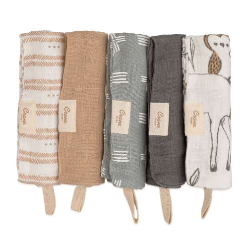 Crane Baby 5-pc. Wash Cloth Set