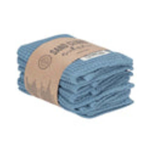 Micro Waffle Bath Washcloth Bundle - 6 Pack - Slate Blue | Sand Cloud