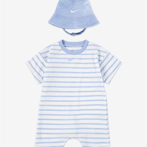 Nike Baby Boys Romper with Bucket Hat in Blue | Childsplay Clothing
