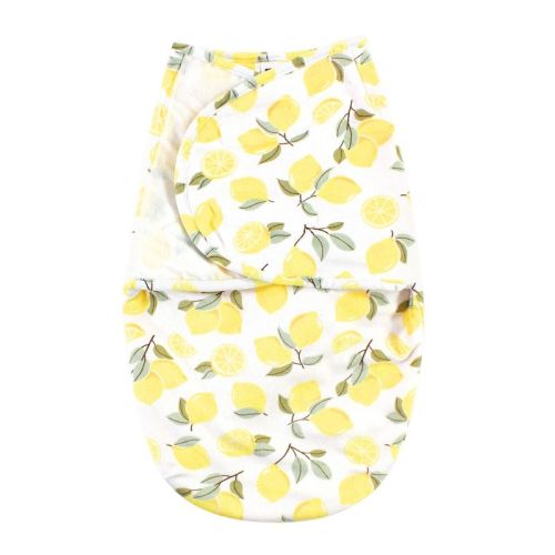 Hudson Baby Infant Girl Plush Faux Fur Swaddle Wrap, Lemon, 0-3 Months
