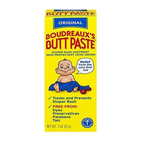 Boudreaux's Butt Paste Original Diaper Rash Cream, Ointment for Baby, 2 oz Tube