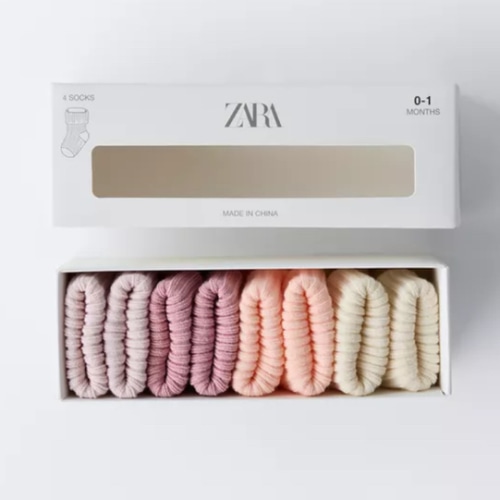 FOUR-PACK OF COLORFUL SOCKS - Pink | ZARA United States