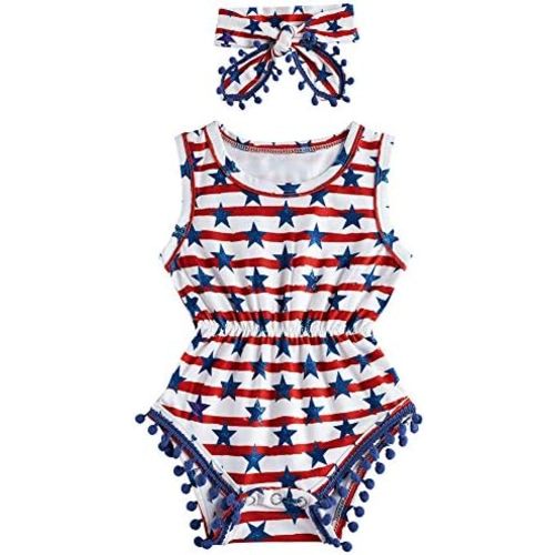 Baby Girl Clothes 0-24 Months Floral Sleeveless Newborn Romper Jumpsuit Outfit Set with Headband