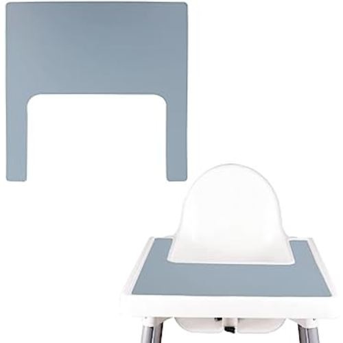 Silicone High Chair Placemat for IKEA Antilop Chair,Baby High Chair Tray Finger Foods Placemat for Baby, Toddlers