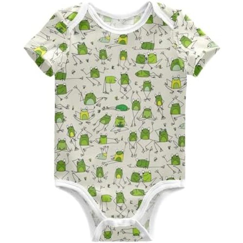Unisex Baby Short Sleeve Bodysuits Boy Girl Cotton Newborn Outfit Clothes 0-24 Months