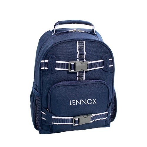 Mackenzie Navy Solid Backpacks