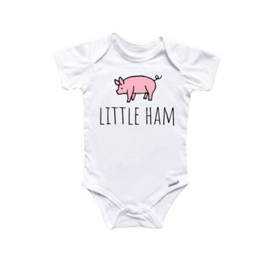 Farm Pig Farmer Onesie® Baby Boy Girl Clothes Infant Bodysuit Funny Cute Newborn GS1 White 0-3M Onesie®