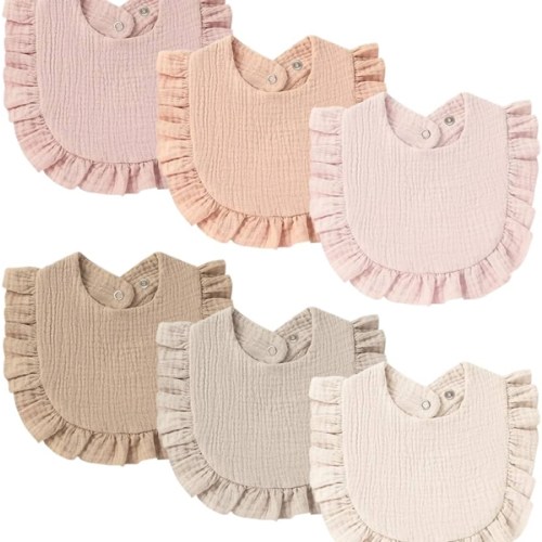 MairMore Baby Muslin Bibs Bandana Drool Bibs for Unisex Boys & Girls, Soft and Absorbent Cotton Teething Drooling Bib Set for Newborn Toddler